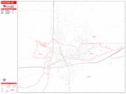 Cheyenne <br /> Wall Map <br /> Zip Code <br /> Red Line Style 2024 Map