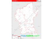 Greene County, AL <br /> Wall Map <br /> Zip Code <br /> Red Line Style 2024 Map