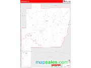 Perry County, AL <br /> Wall Map <br /> Zip Code <br /> Red Line Style 2024 Map