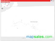 Bristol Bay County, AK <br /> Wall Map <br /> Zip Code <br /> Red Line Style 2024 Map