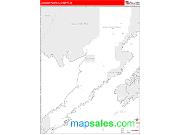 Lake and Peninsula County, AK <br /> Wall Map <br /> Zip Code <br /> Red Line Style 2024 Map