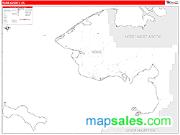 Nome County, AK <br /> Wall Map <br /> Zip Code <br /> Red Line Style 2024 Map