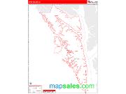 Sitka County, AK <br /> Wall Map <br /> Zip Code <br /> Red Line Style 2024 Map