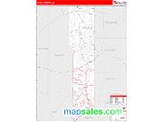 Apache County, AZ <br /> Wall Map <br /> Zip Code <br /> Red Line Style 2024 Map