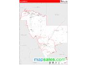 Gila County, AZ <br /> Wall Map <br /> Zip Code <br /> Red Line Style 2024 Map