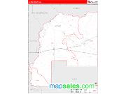 La Paz County, AZ <br /> Wall Map <br /> Zip Code <br /> Red Line Style 2024 Map