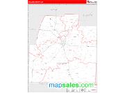 Columbia County, AR <br /> Wall Map <br /> Zip Code <br /> Red Line Style 2024 Map
