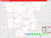 Crawford County, AR <br /> Wall Map <br /> Zip Code <br /> Red Line Style 2024 Map