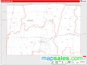 Cross County, AR <br /> Wall Map <br /> Zip Code <br /> Red Line Style 2024 Map
