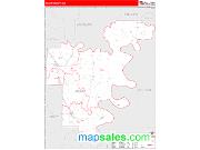 Desha County, AR <br /> Wall Map <br /> Zip Code <br /> Red Line Style 2024 Map