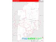 Franklin County, AR <br /> Wall Map <br /> Zip Code <br /> Red Line Style 2024 Map
