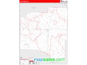 Grant County, AR <br /> Wall Map <br /> Zip Code <br /> Red Line Style 2024 Map