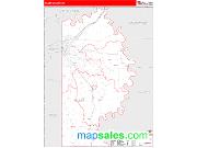 Miller County, AR <br /> Wall Map <br /> Zip Code <br /> Red Line Style 2024 Map