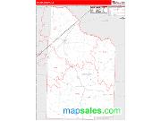 Nevada County, AR <br /> Wall Map <br /> Zip Code <br /> Red Line Style 2024 Map