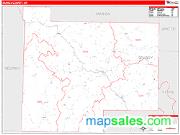 Searcy County, AR <br /> Wall Map <br /> Zip Code <br /> Red Line Style 2024 Map