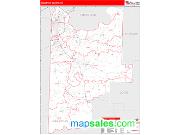 Sebastian County, AR <br /> Wall Map <br /> Zip Code <br /> Red Line Style 2024 Map