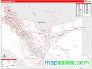 Alameda County, CA <br /> Wall Map <br /> Zip Code <br /> Red Line Style 2024 Map