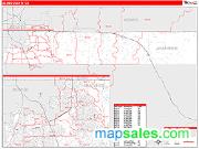 Arapahoe County, CO <br /> Wall Map <br /> Zip Code <br /> Red Line Style 2024 Map