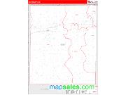 Bent County, CO <br /> Wall Map <br /> Zip Code <br /> Red Line Style 2024 Map