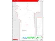 Hinsdale County, CO <br /> Wall Map <br /> Zip Code <br /> Red Line Style 2024 Map