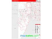 Jefferson County, CO <br /> Wall Map <br /> Zip Code <br /> Red Line Style 2024 Map