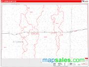 Kit Carson County, CO <br /> Wall Map <br /> Zip Code <br /> Red Line Style 2024 Map