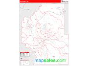 Park County, CO <br /> Wall Map <br /> Zip Code <br /> Red Line Style 2024 Map