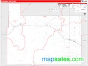 Rio Grande County, CO <br /> Wall Map <br /> Zip Code <br /> Red Line Style 2024 Map