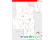 Routt County, CO <br /> Wall Map <br /> Zip Code <br /> Red Line Style 2024 Map