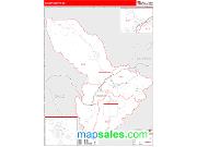 Summit County, CO <br /> Wall Map <br /> Zip Code <br /> Red Line Style 2024 Map