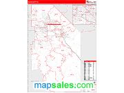 Ada County, ID <br /> Wall Map <br /> Zip Code <br /> Red Line Style 2024 Map