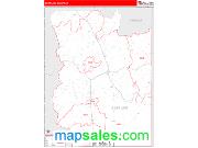 Bear Lake County, ID <br /> Wall Map <br /> Zip Code <br /> Red Line Style 2024 Map