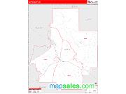 Butte County, ID <br /> Wall Map <br /> Zip Code <br /> Red Line Style 2024 Map