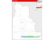 Camas County, ID <br /> Wall Map <br /> Zip Code <br /> Red Line Style 2024 Map