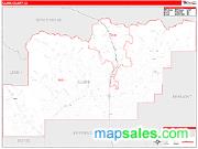 Clark County, ID <br /> Wall Map <br /> Zip Code <br /> Red Line Style 2024 Map