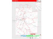 Kootenai County, ID <br /> Wall Map <br /> Zip Code <br /> Red Line Style 2024 Map