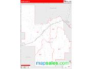 Power County, ID <br /> Wall Map <br /> Zip Code <br /> Red Line Style 2024 Map