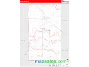 Adams County, IN <br /> Wall Map <br /> Zip Code <br /> Red Line Style 2024 Map