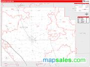Clinton County, IN <br /> Wall Map <br /> Zip Code <br /> Red Line Style 2024 Map