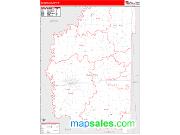 Daviess County, IN <br /> Wall Map <br /> Zip Code <br /> Red Line Style 2024 Map