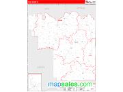 Pike County, IN <br /> Wall Map <br /> Zip Code <br /> Red Line Style 2024 Map