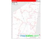 Ripley County, IN <br /> Wall Map <br /> Zip Code <br /> Red Line Style 2024 Map