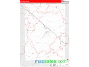Shelby County, IN <br /> Wall Map <br /> Zip Code <br /> Red Line Style 2024 Map