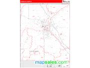 Tippecanoe County, IN <br /> Wall Map <br /> Zip Code <br /> Red Line Style 2024 Map