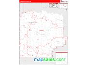 Washington County, IN <br /> Wall Map <br /> Zip Code <br /> Red Line Style 2024 Map