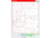 Butler County, KS <br /> Wall Map <br /> Zip Code <br /> Red Line Style 2024 Map