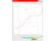 Clark County, KS <br /> Wall Map <br /> Zip Code <br /> Red Line Style 2024 Map