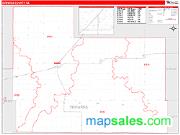 Edwards County, KS <br /> Wall Map <br /> Zip Code <br /> Red Line Style 2024 Map