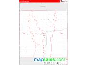Graham County, KS <br /> Wall Map <br /> Zip Code <br /> Red Line Style 2024 Map