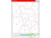Nemaha County, KS <br /> Wall Map <br /> Zip Code <br /> Red Line Style 2024 Map